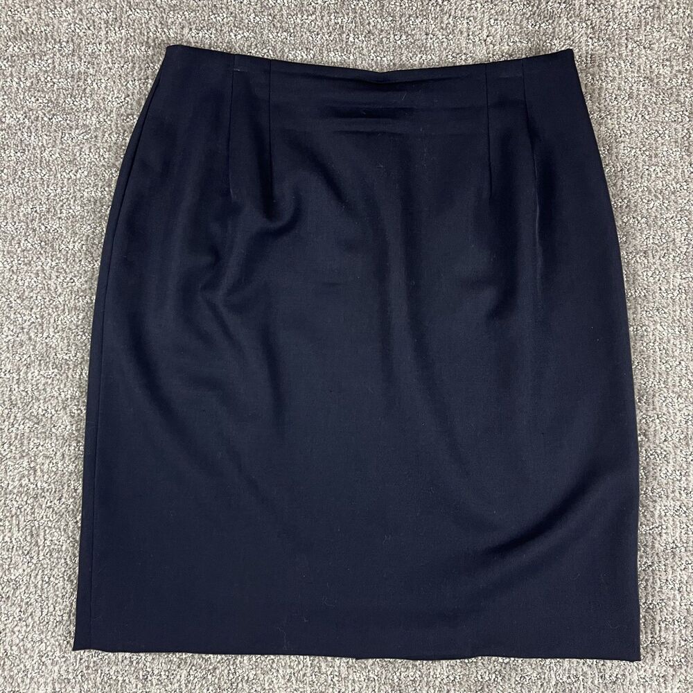 Vtg Classiques For Nordstrom Skirt Womens 12 Black Wool High Waist Career Japan